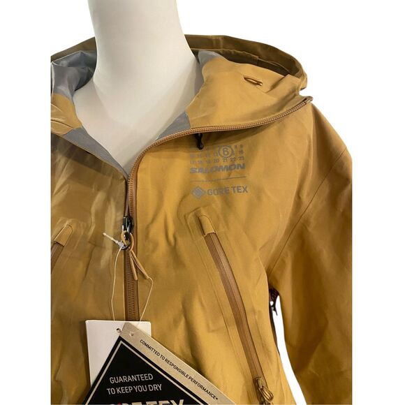 MM6 MAISON MARGIELA Tan Salomon Edition Windbreaker Jacket Size Large in Tan NWT - Picture 4 of 10